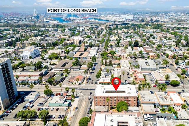 an aerial view of a city