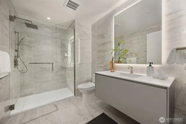 a front view of a building with glass door