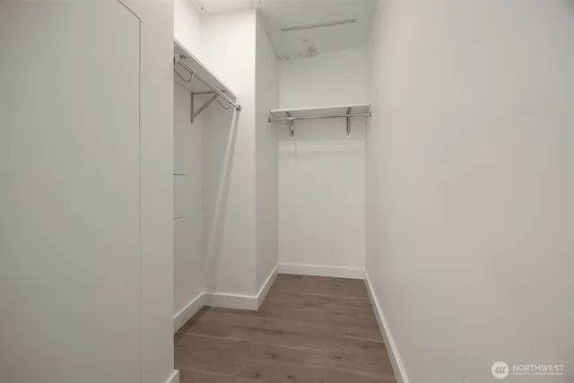 a bathroom with a shower and a toilet