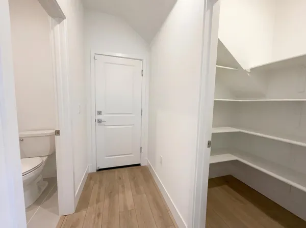 a view of a walk in closet