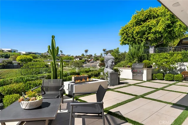 a view of a terrace with chairs