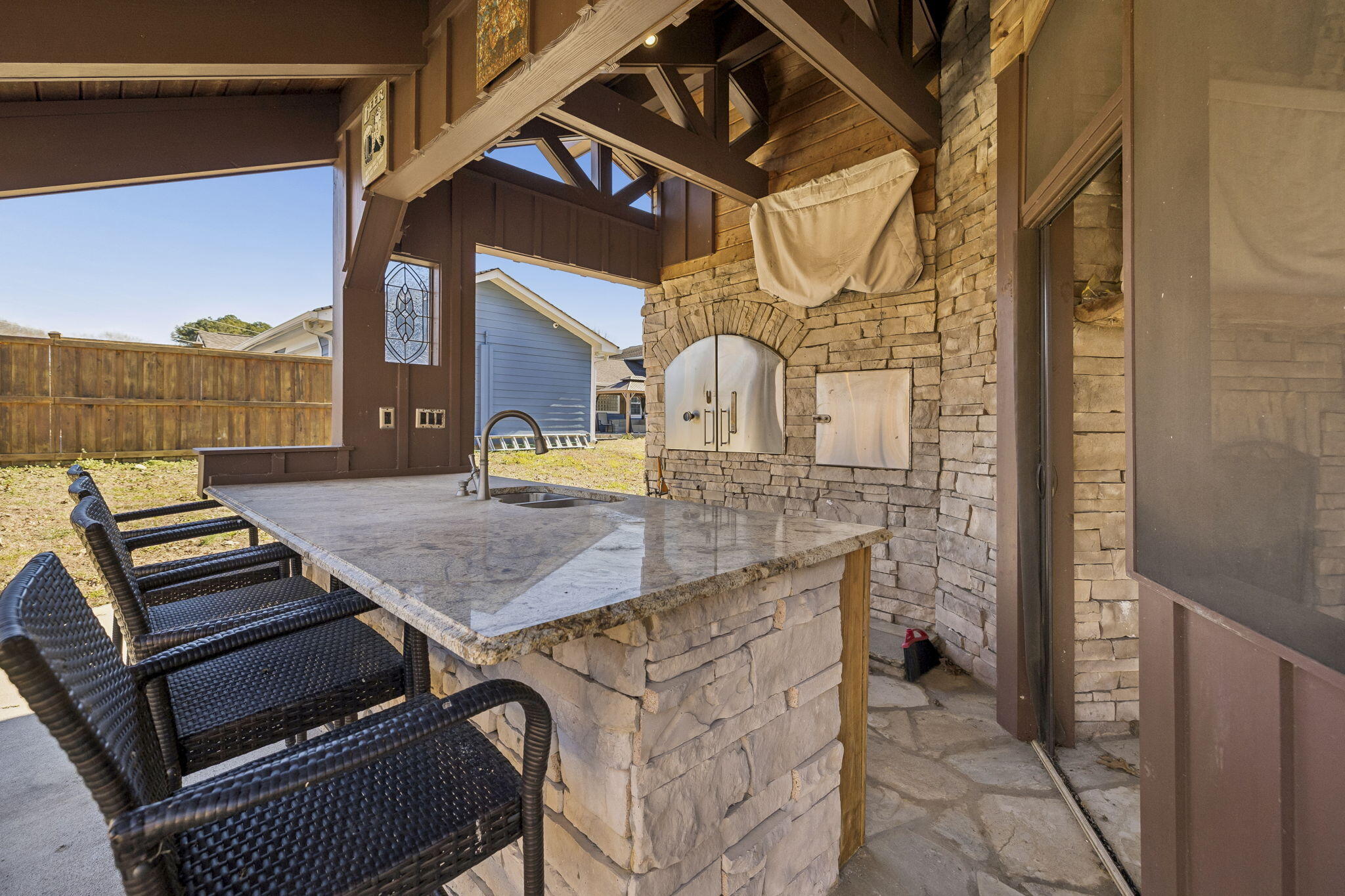 110 Hazel Drive Dalton, GA 30721 - Photo 48 of 75 Outdoor kitchen with brick oven