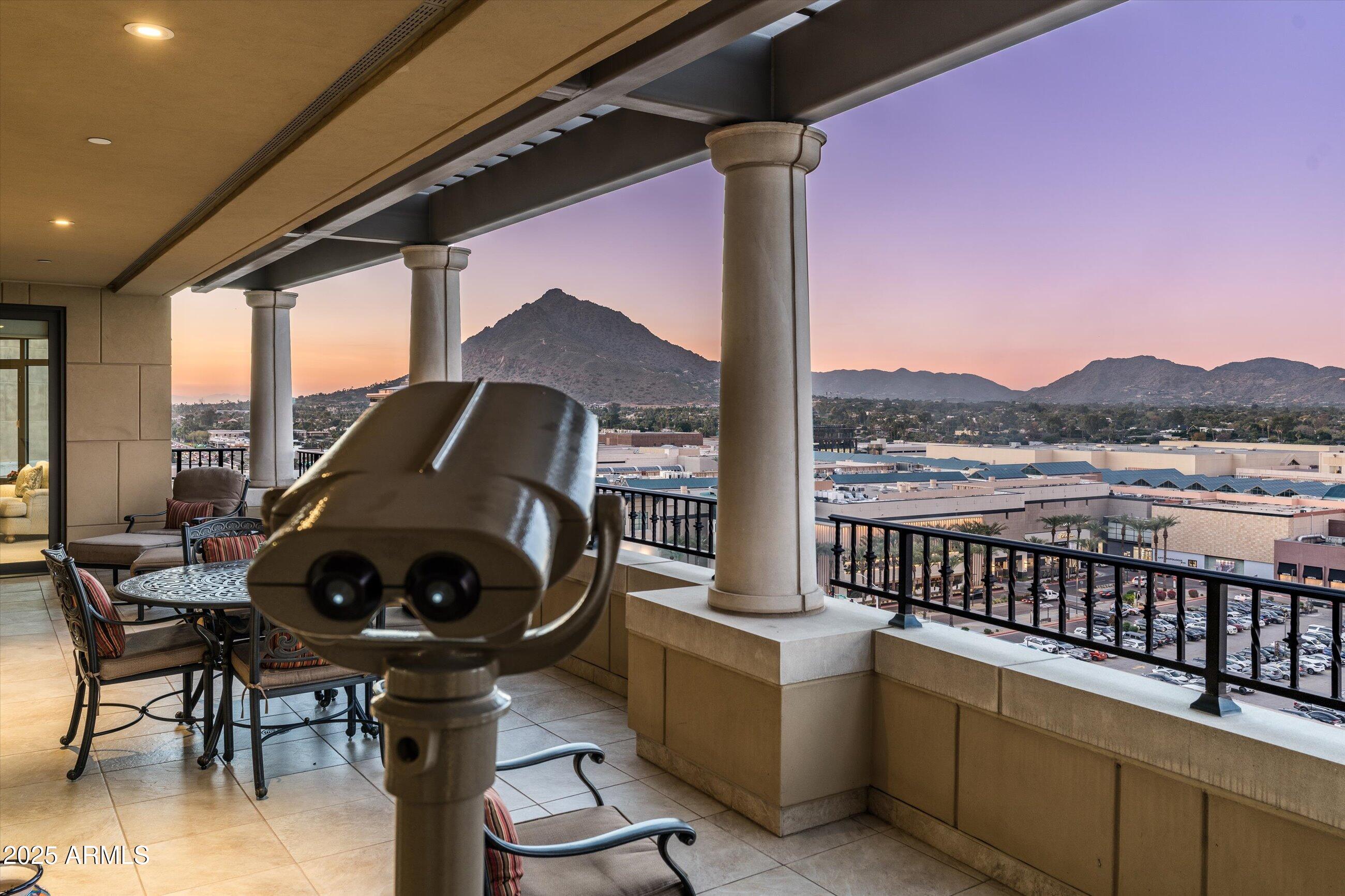 7181 East Camelback Road, Unit 1202 Scottsdale, AZ 85251 - Photo 37 of 47 a view of a balcony with furniture