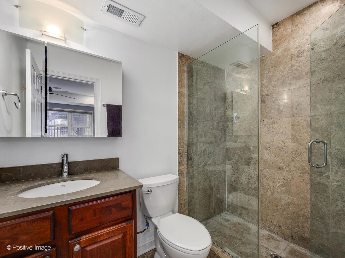 1440 North Wood Street, Unit 1R Chicago, IL 60622 - Photo 17 of 22 a bathroom with a sink a toilet and shower