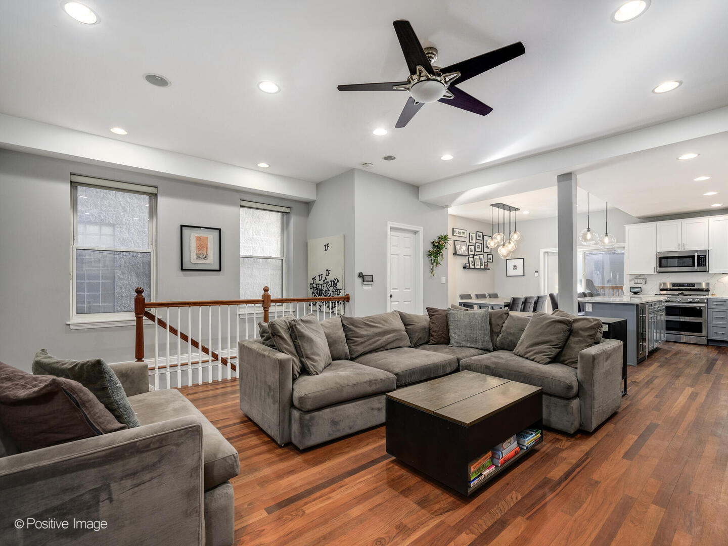 1440 North Wood Street, Unit 1R Chicago, IL 60622 - Photo 3 of 22 a living room with furniture and a wooden floor