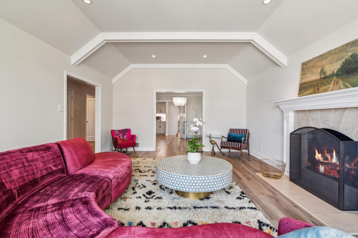 731 Oregon Avenue San Mateo, CA 94402 - Photo 3 of 34 a living room with furniture and a fireplace