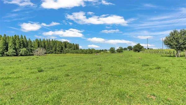a view of a tall building next to a yard
