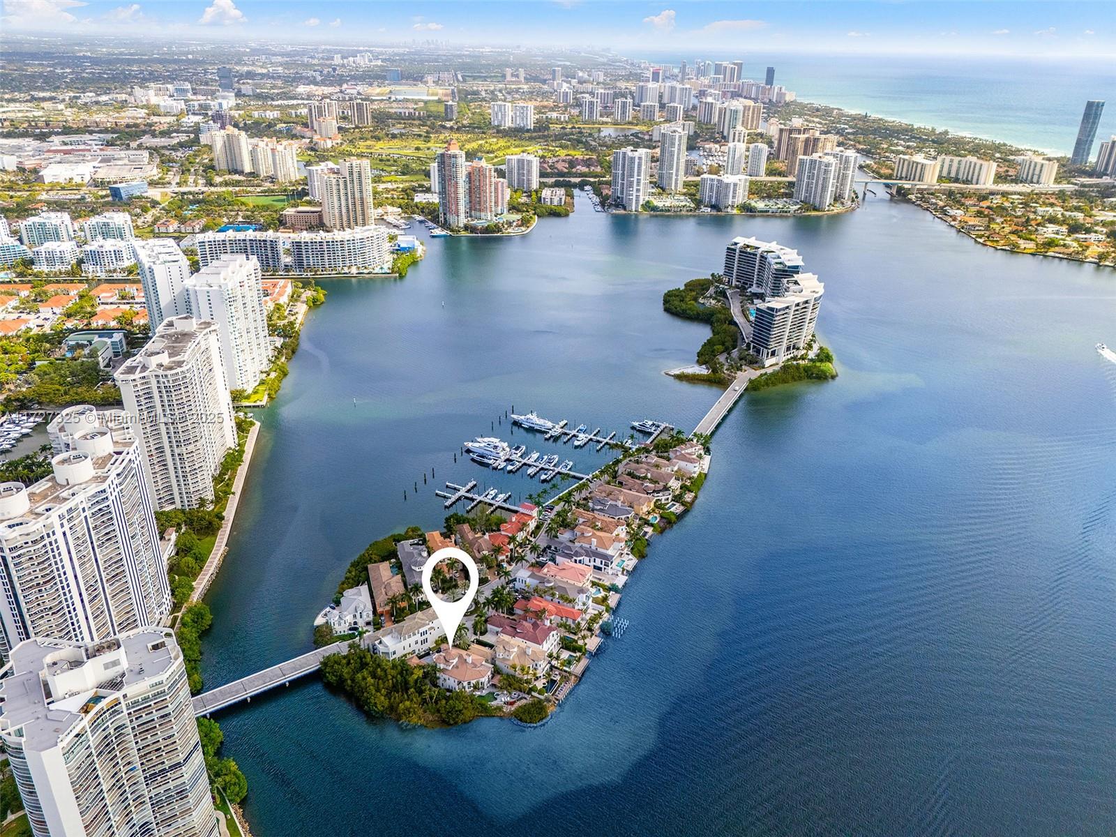 3914 Island Estates Drive Aventura, FL 33160 - Photo 2 of 40 an aerial view of a house with outdoor space