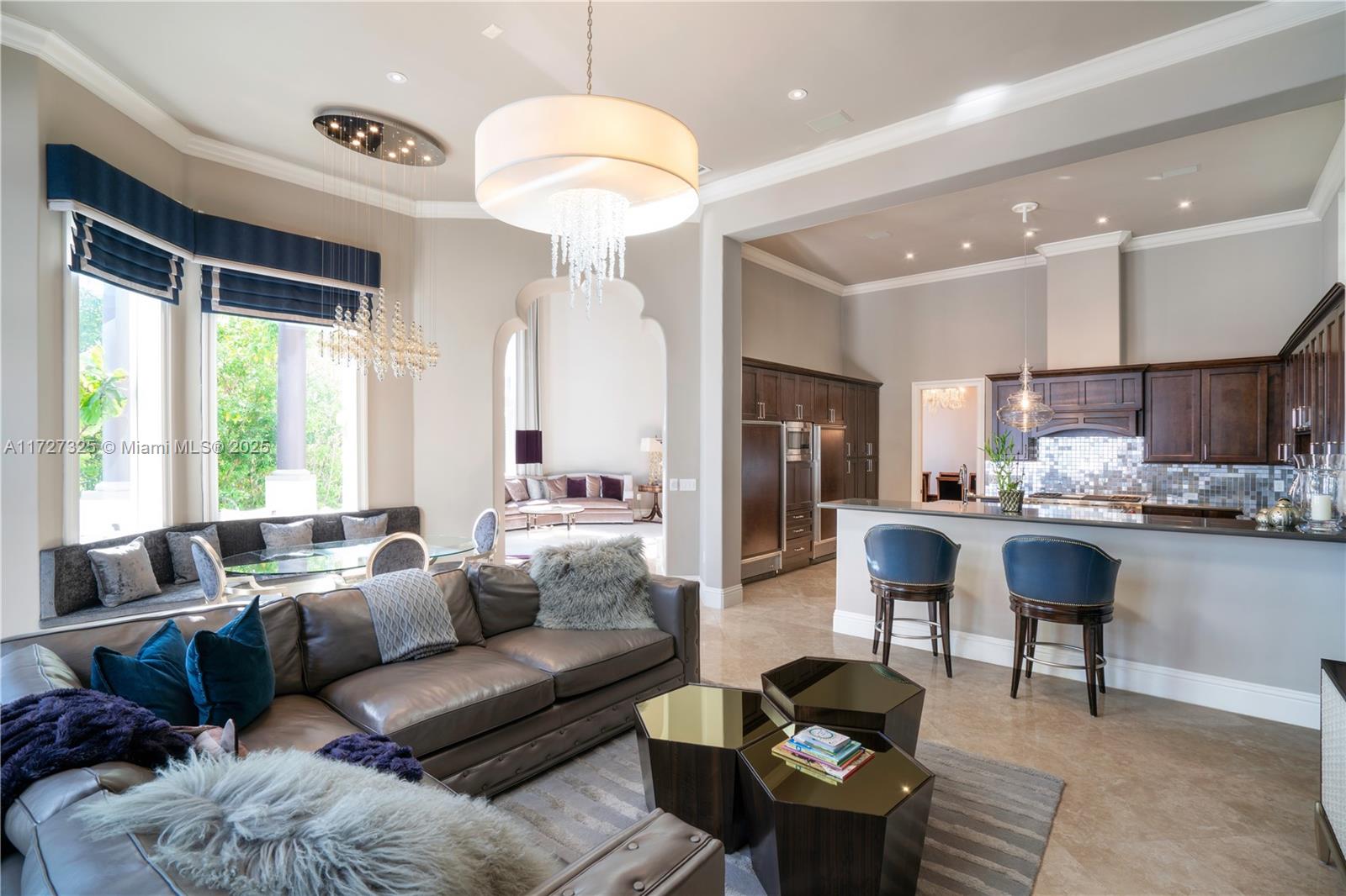 3914 Island Estates Drive Aventura, FL 33160 - Photo 36 of 40 a living room with furniture and a large window