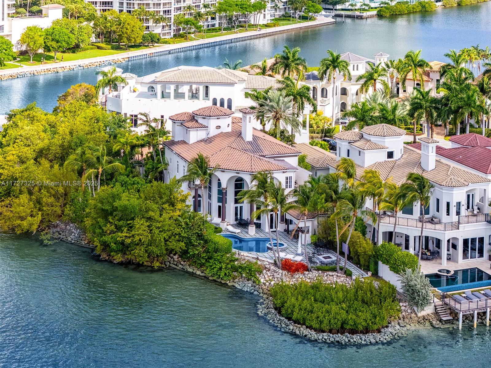 3914 Island Estates Drive Aventura, FL 33160 - Photo 4 of 40 an aerial view of residential houses with outdoor space and lake view