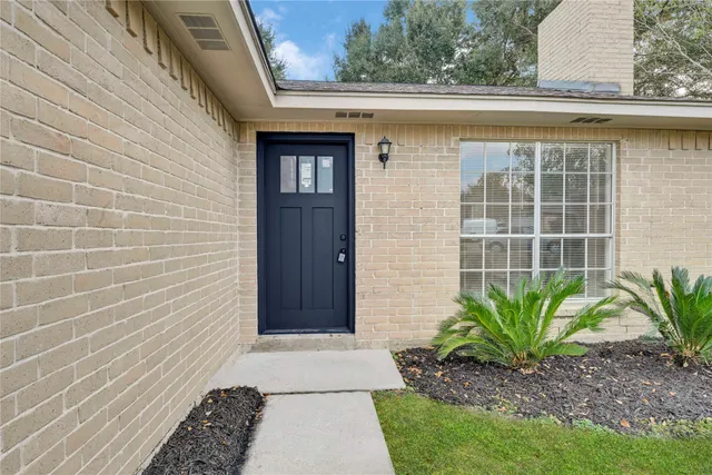 a view of a entryway door front of house