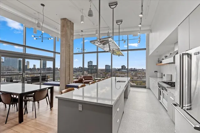 a view of a terrace with sitting area