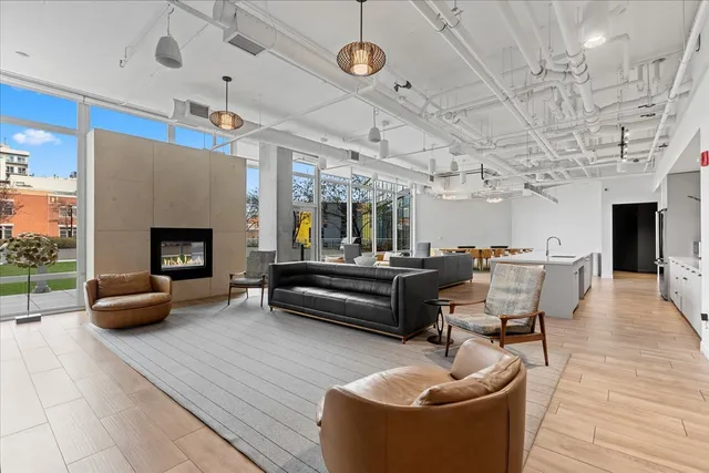 a view of building with yard