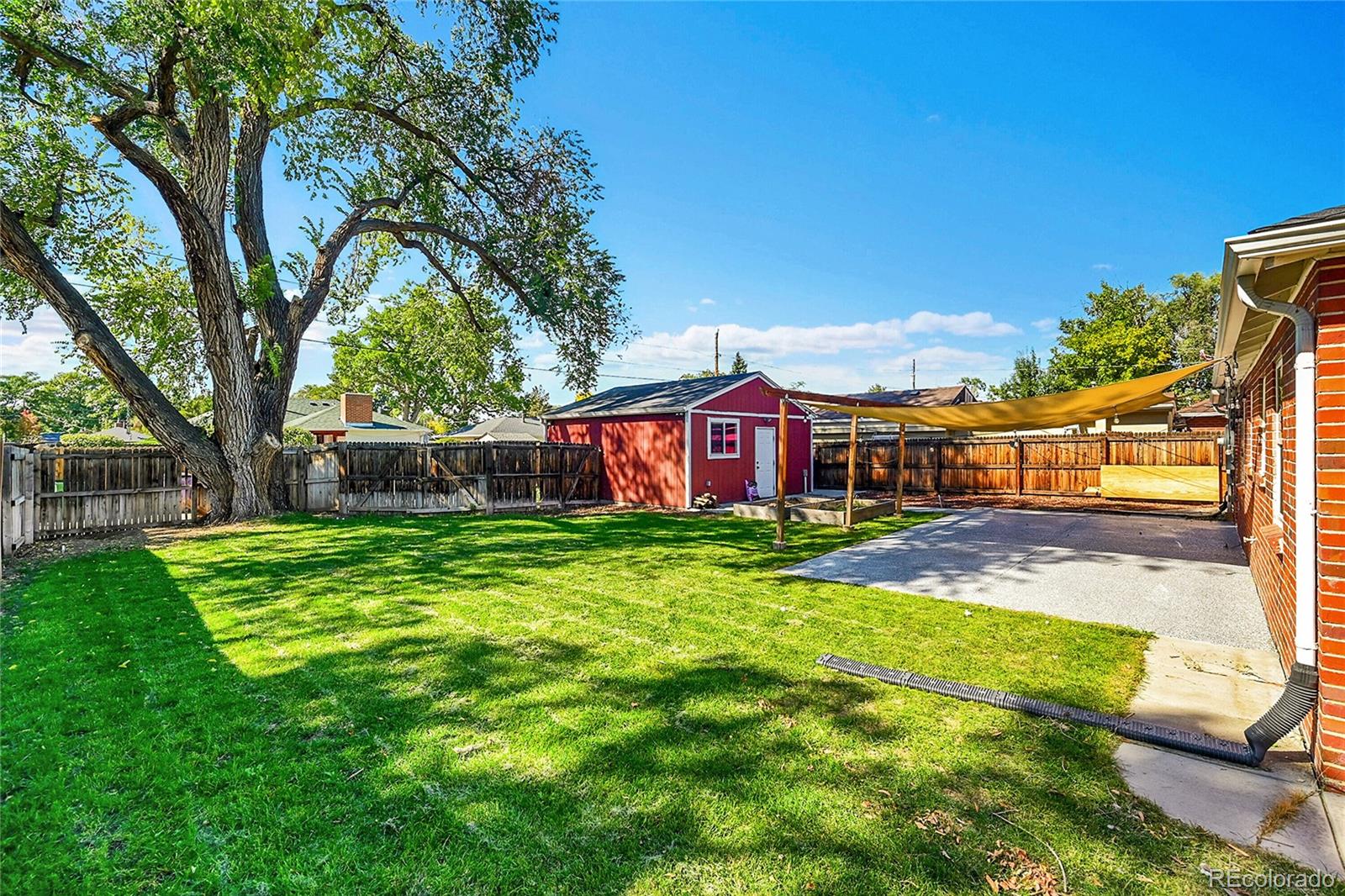 3011 Grape Street Denver, CO 80207 - Photo 24 of 42 a view of a big yard with plants and large trees