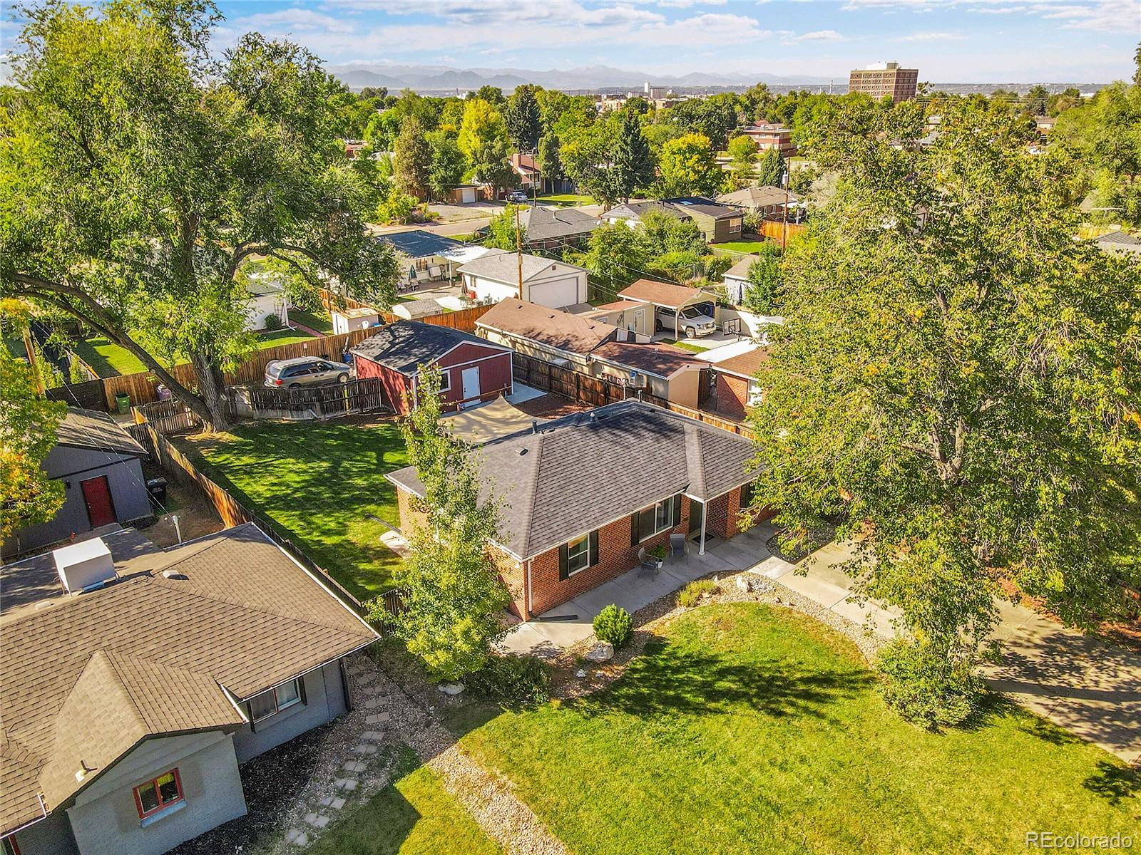 3011 Grape Street Denver, CO 80207 - Photo 31 of 42 an aerial view of a house with a ocean view