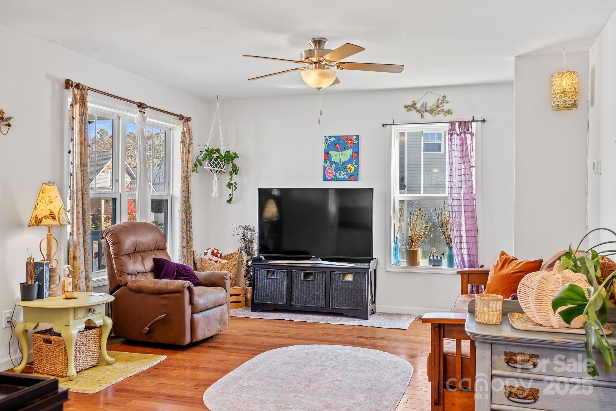 28 Yarrow Meadow Road Weaverville, NC 28787 - Photo 6 of 29 a living room with furniture and a flat screen tv
