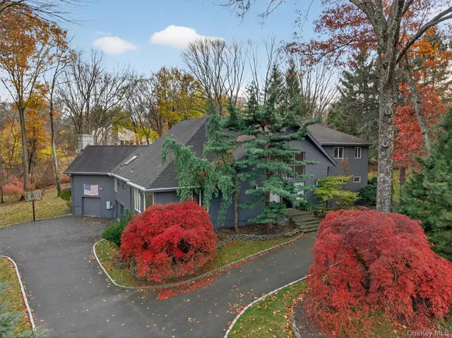 a view of a backyard with a table and chairs and potted plants