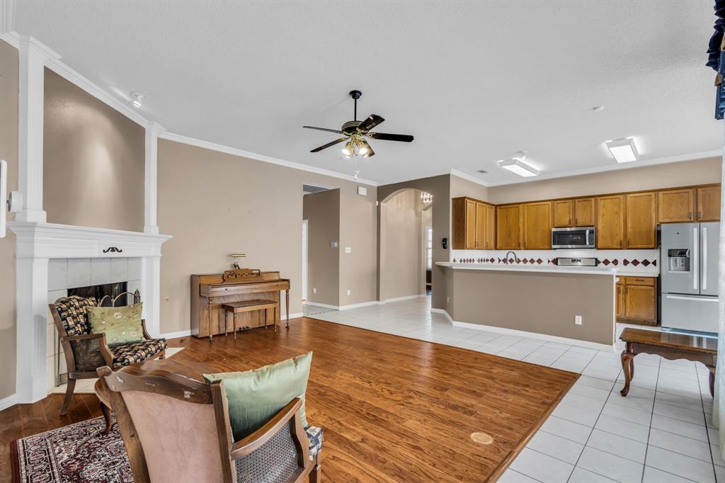 513 Cameron Lane Allen, TX 75002 - Photo 12 of 33 Notice how open this living room is to the kitchen - great for entertaining and hosting parties!