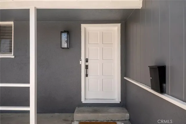 a view of front door