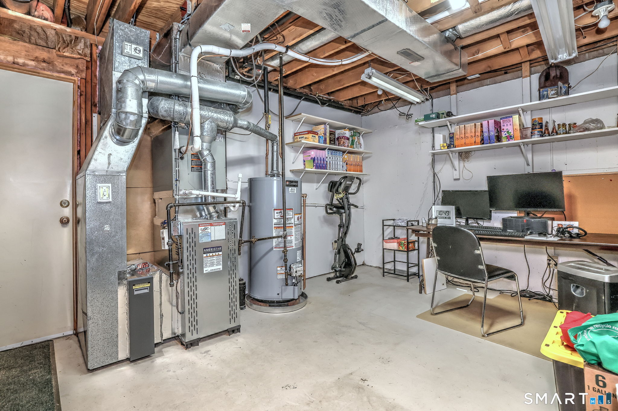 160 Brittany Farms Road, Unit D New Britain, CT 06053 - Photo 19 of 21 Lower level featuring brand new HVAC system. Washer and dryer would go here.