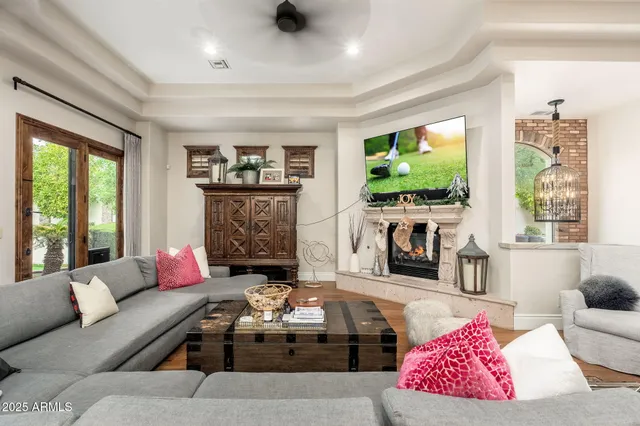 a view of a chairs and a table in a patio