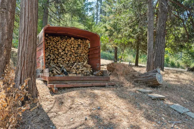 a view of wooden fence