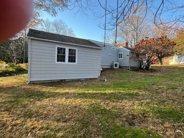 a view of a backyard with a garden