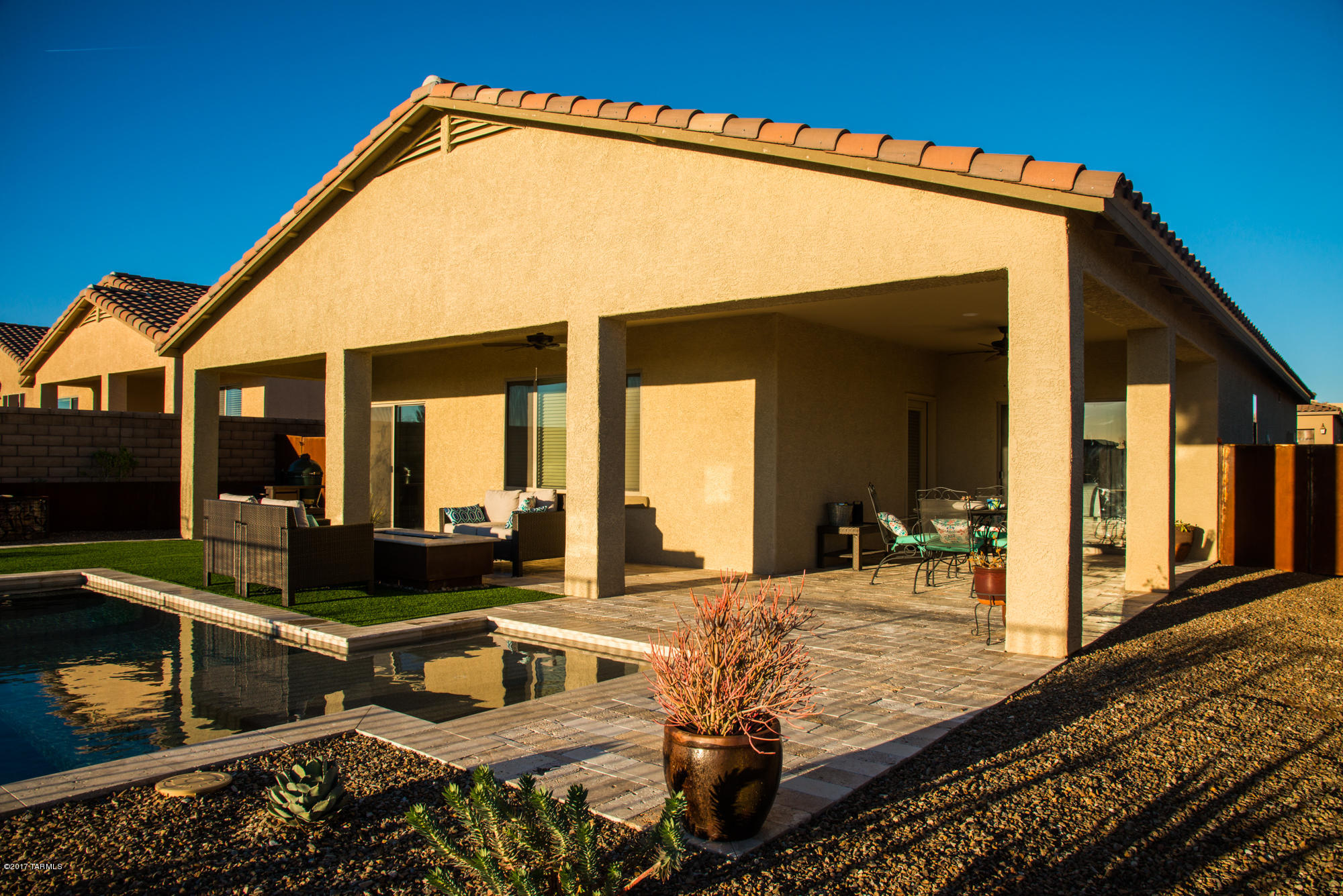 4405 West Crystal Ranch Place Marana, AZ 85658 - Photo 16 of 44 a view of a house with a patio