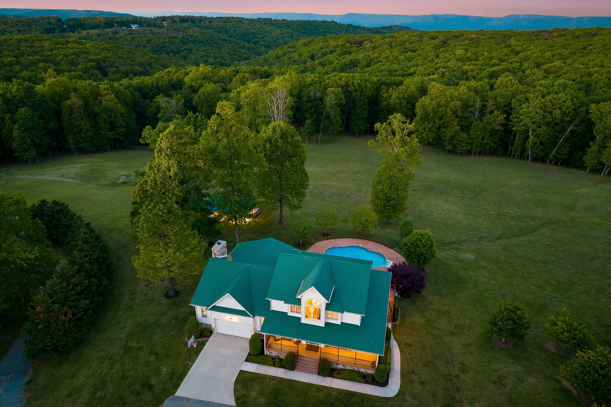 933 John Henry Lewis Road Dunlap, TN 37327 - Photo 9 of 100 an aerial view of a house with a yard basket ball court and outdoor seating