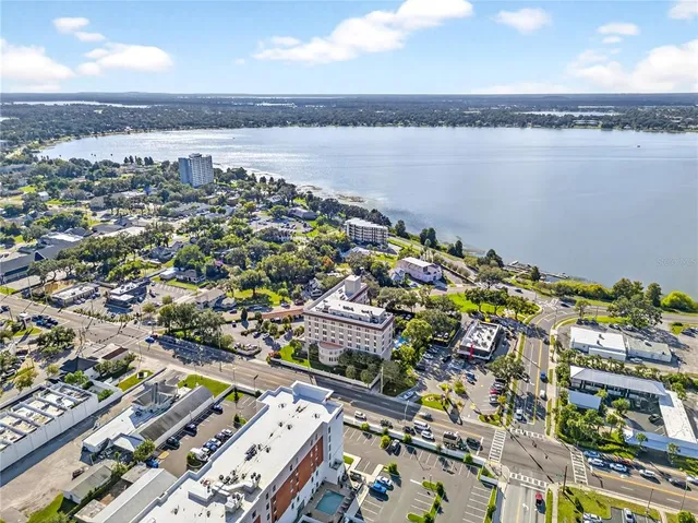 an aerial view of a city