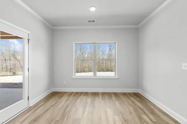 an empty room with a window