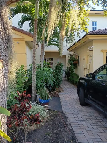 a view of a house with a patio