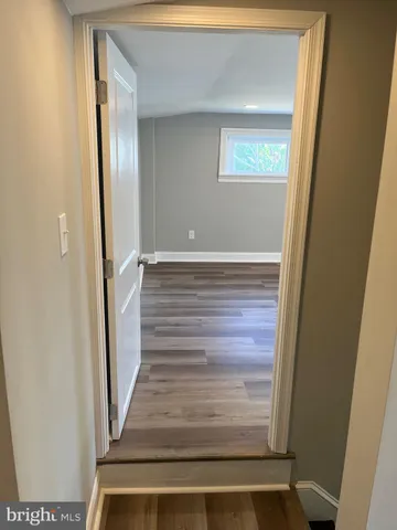 a view of wooden door