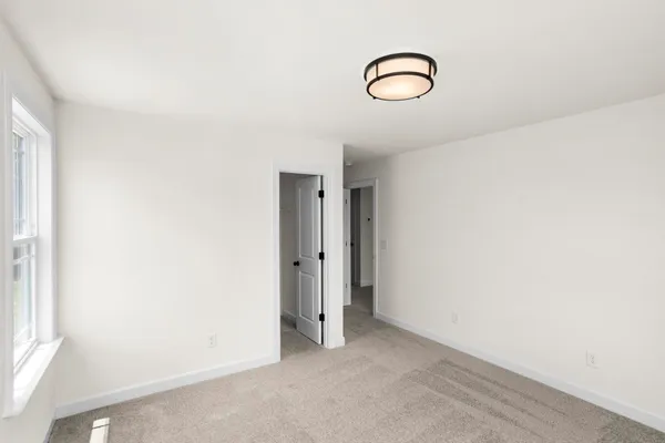 an empty room with a window