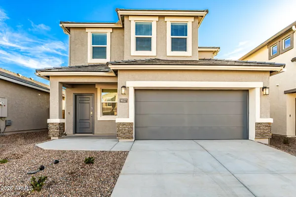 a front view of a house