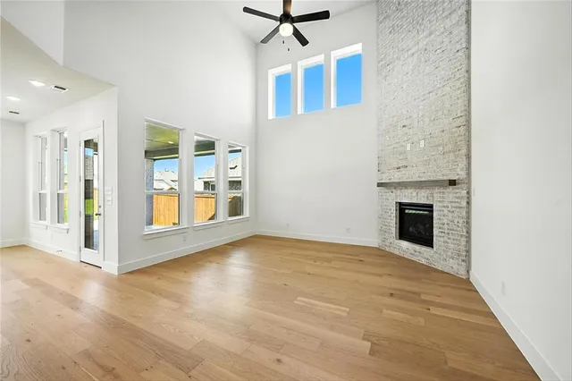 a view of a livingroom with a fireplace