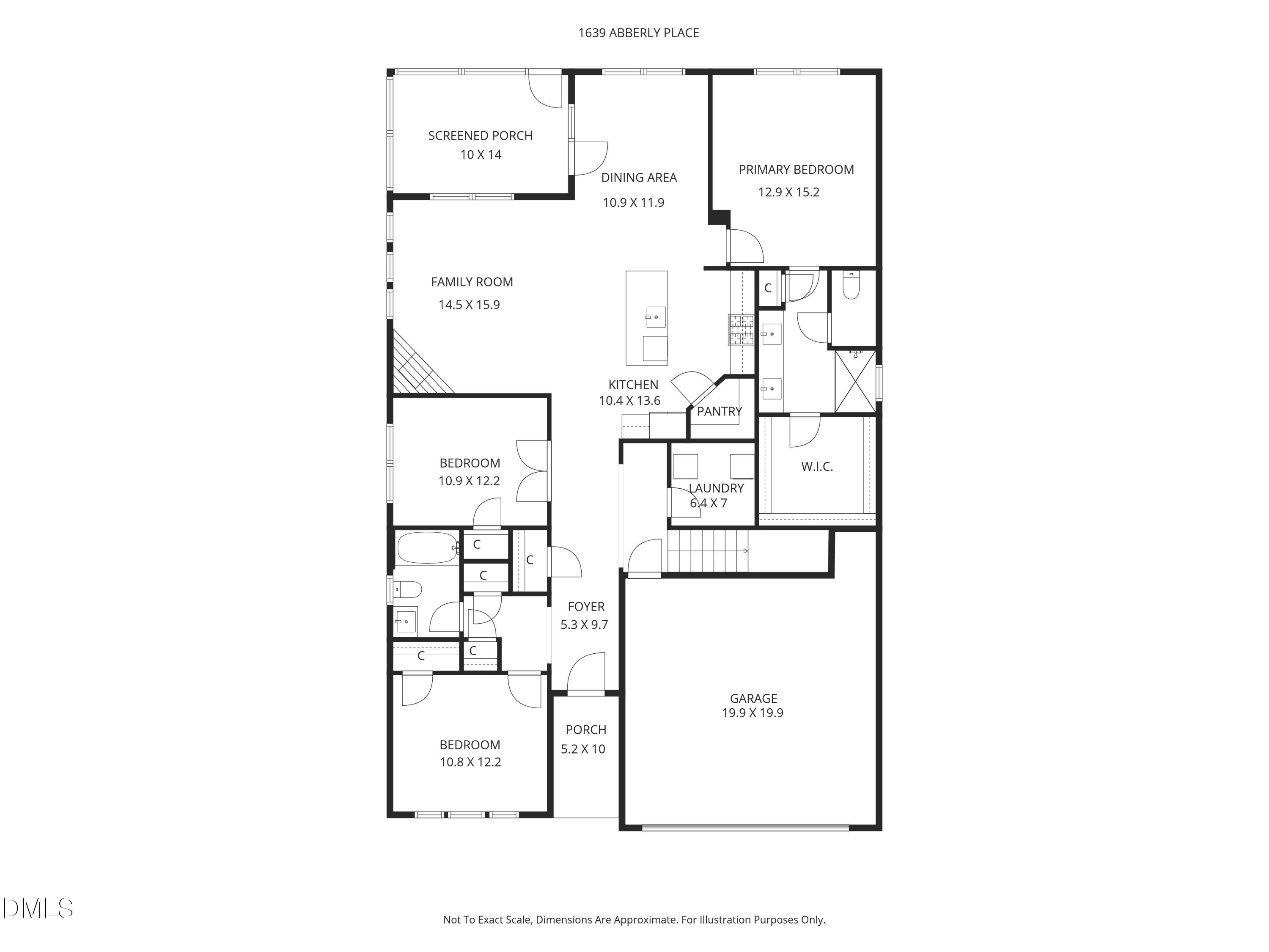 1639 Abberly Place Graham, NC 27253 - Photo 43 of 44 a picture of a floor plan