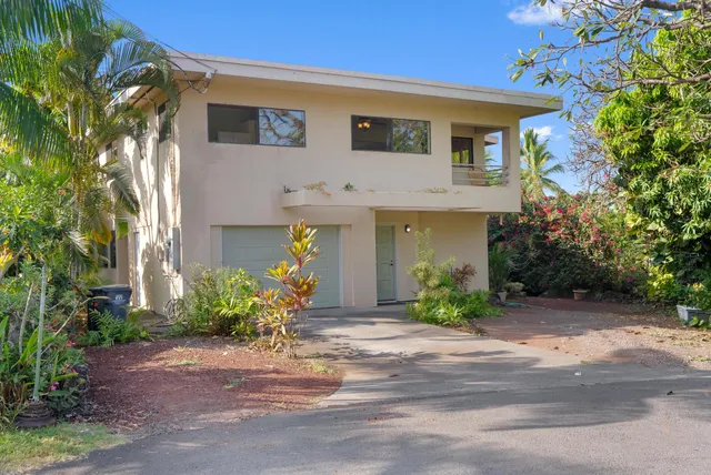 a view of a tree in the middle of a yard