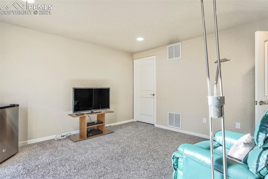 835 Citrine View Colorado Springs, CO 80921 - Photo 29 of 50 a living room with furniture and a flat screen tv