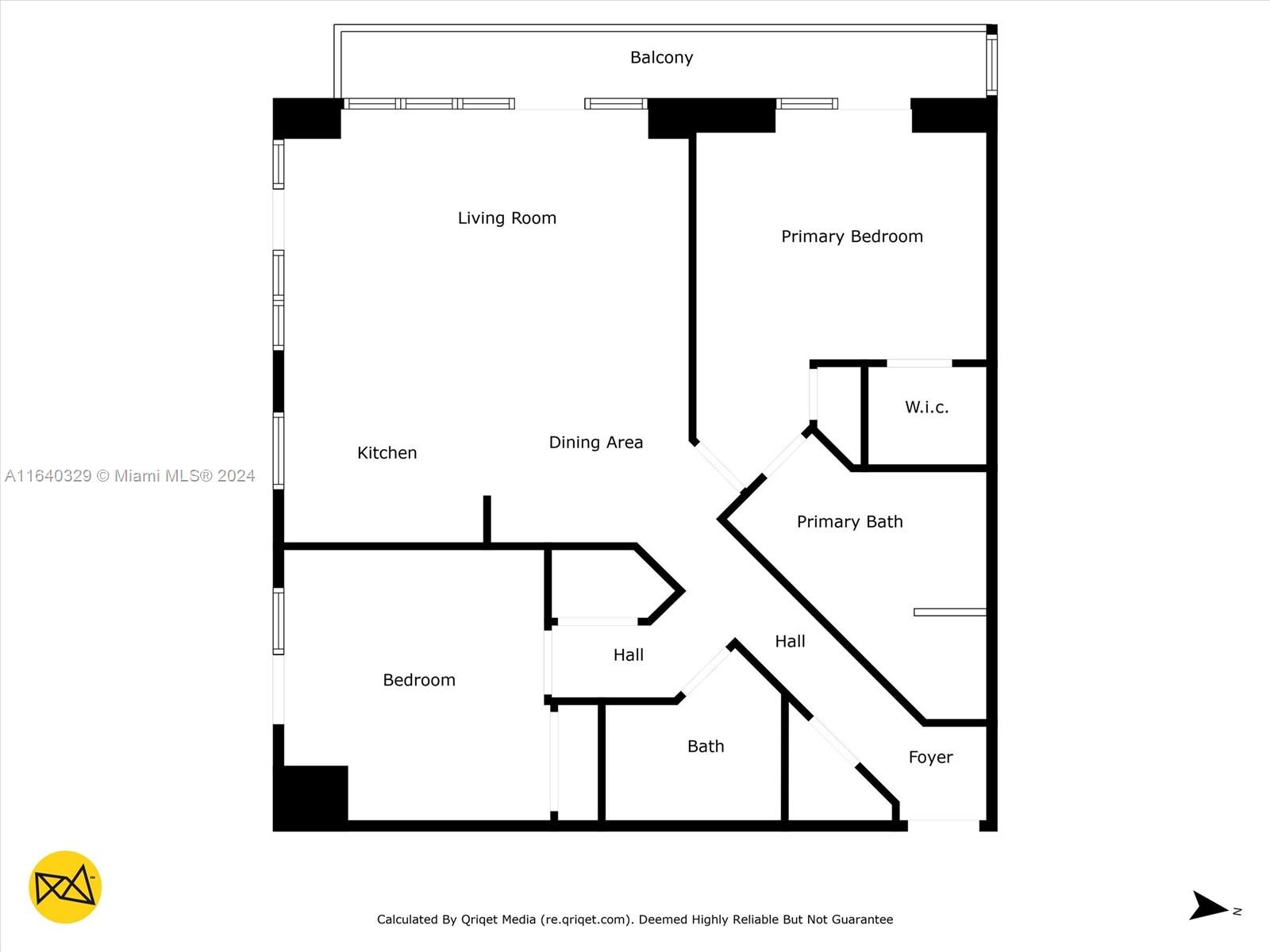 1111 Southwest 1st Avenue, Unit 3014N Miami, FL 33130 - Photo 36 of 36 a picture of a bench in the window