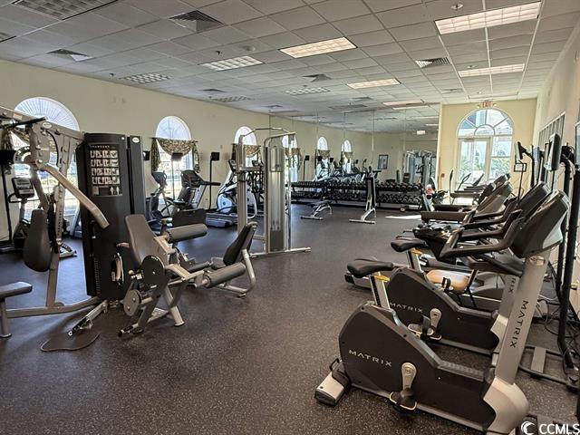 237 Wellspring Drive Conway, SC 29526 - Photo 30 of 34 Exercise room with a drop ceiling
