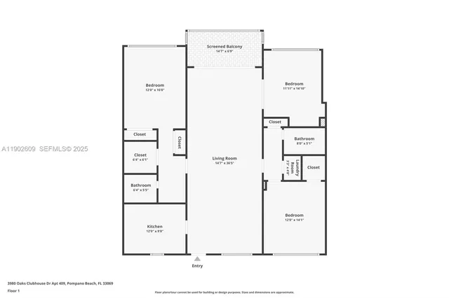 $299,000 | 3980 Oaks Clubhouse Drive, Unit 409, Pompano Beach, FL 33069