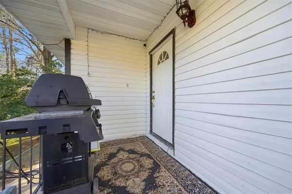 a view of a door of the house