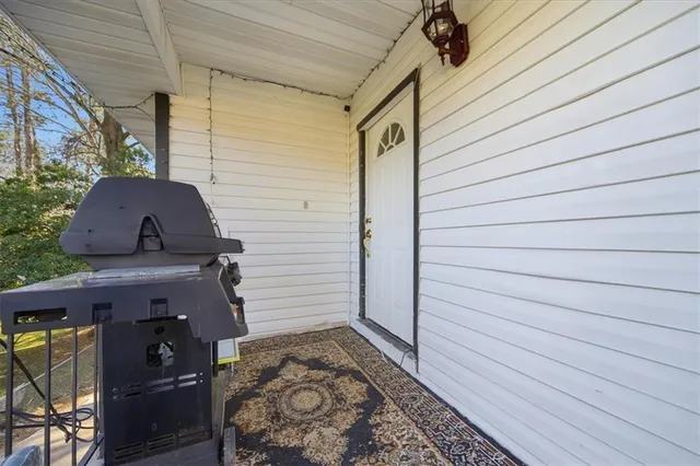 a view of a door of the house