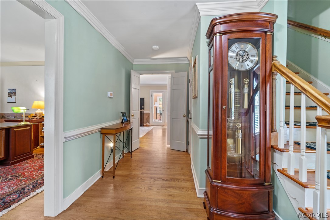 5609 North Chase Road Midlothian, VA 23112 - Photo 3 of 43 a view of a hallway with wooden floor windows