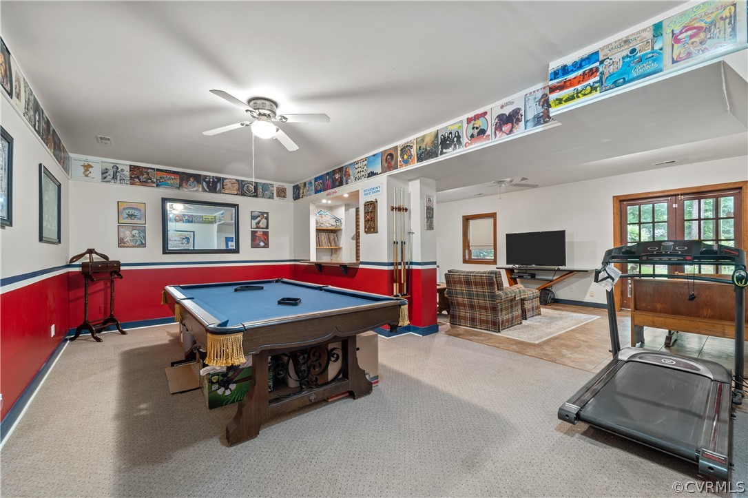 5609 North Chase Road Midlothian, VA 23112 - Photo 32 of 43 a room with furniture pool table and flat screen tv