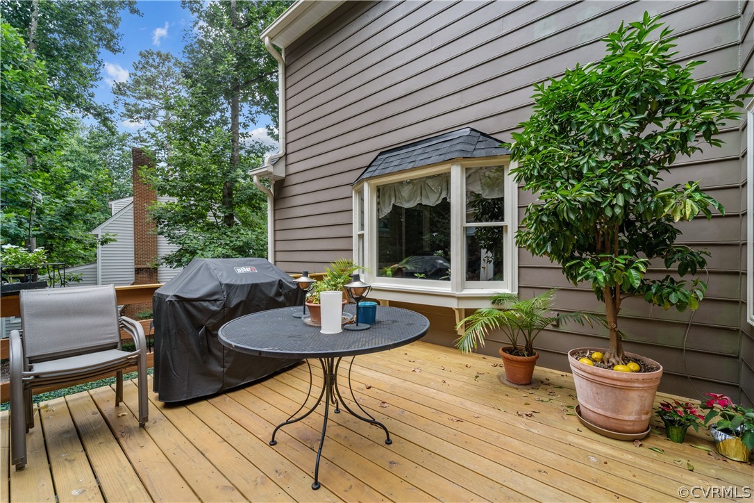 5609 North Chase Road Midlothian, VA 23112 - Photo 35 of 43 a view of a house with patio and wooden floor
