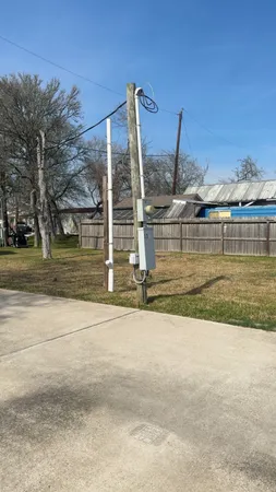 a view of a lake with a big yard