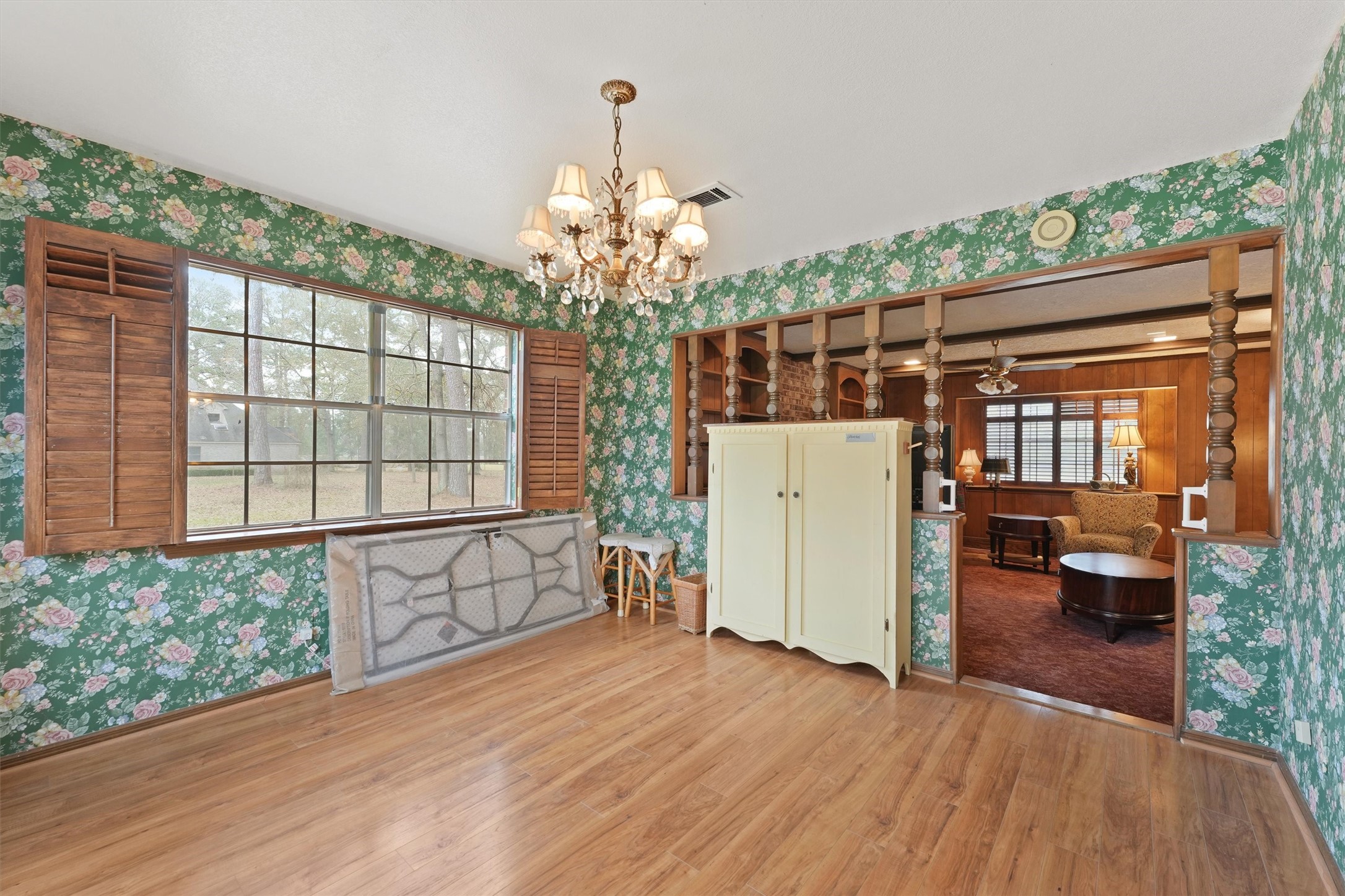 31926 Dobbin-Huffsmith Road Magnolia, TX 77354 - Photo 10 of 47 an empty room with wooden floor and windows