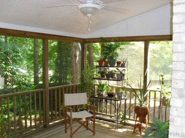 4400 Pickwick Drive Raleigh, NC 27613 - Photo 10 of 12 Screen Porch renovated in 2009---check out the decorative beadboard ceiling.